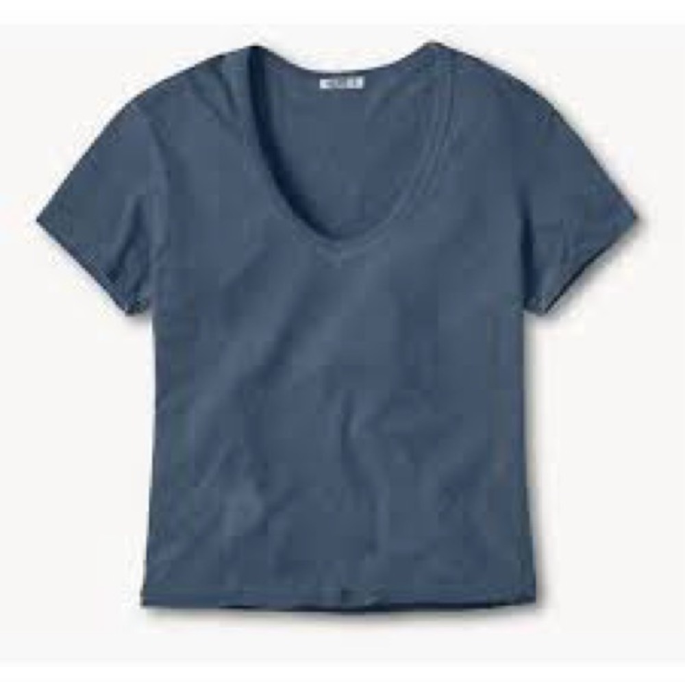NWT Faded Blue Slub Easy V-Neck Buck Mason size small